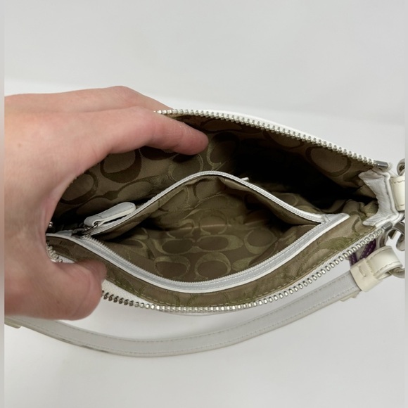 Coach White Shoulder Bag with Multicolor Dots - Picture 9 of 9